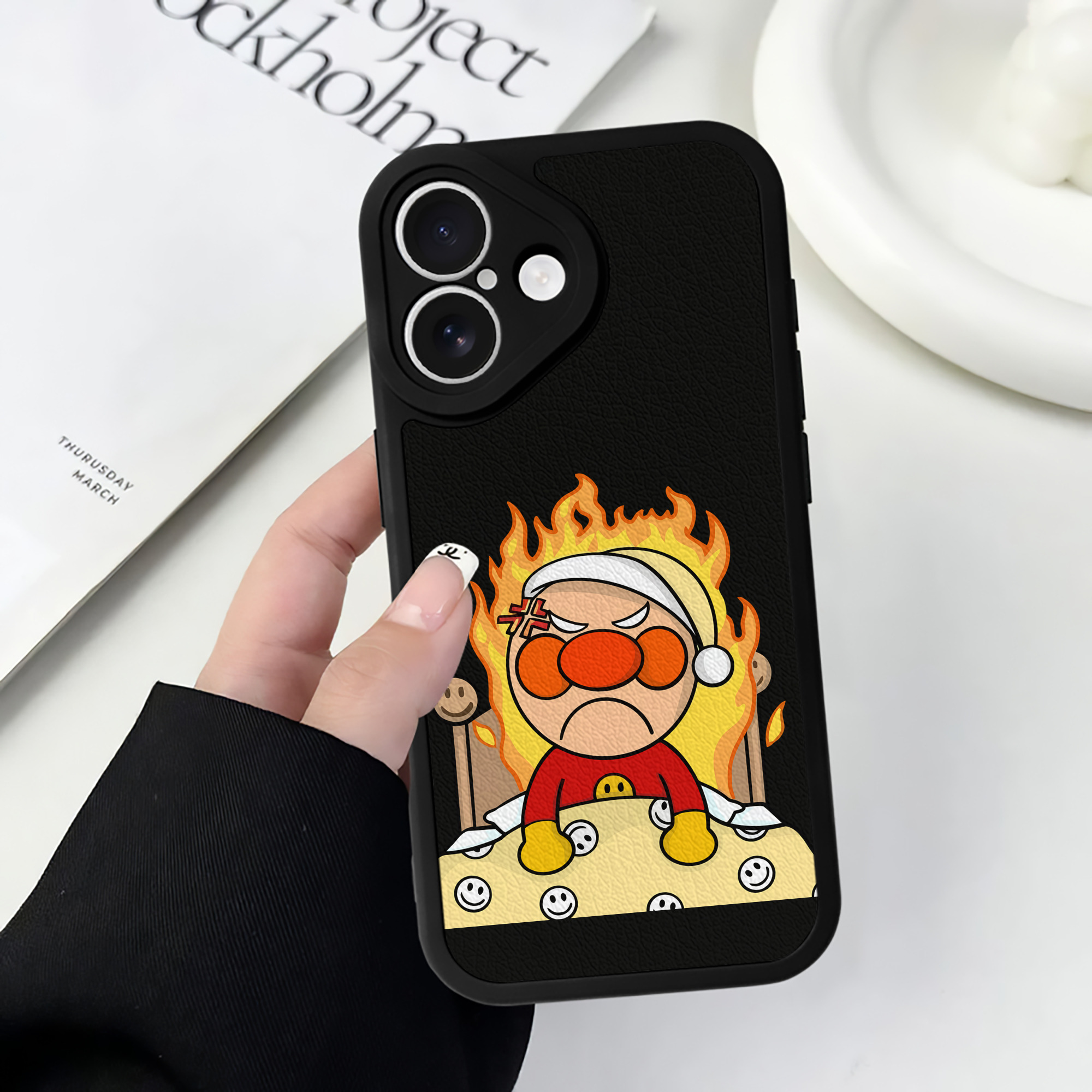 （画像用） アンパンマン Anpanman 【iPhone 16シリーズ対応】シリコンスマホケース（レザー調） 材質：シリコン